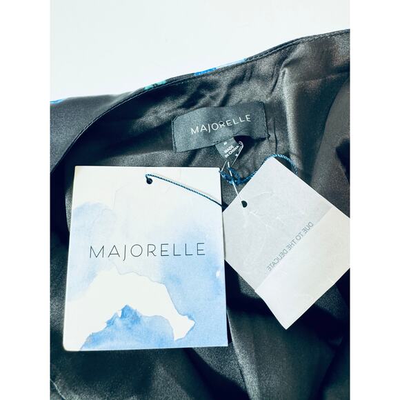 Majorelle Stellina Dress Floral Choker Neckline Backless Long Gown with Slit - Picture 4 of 14